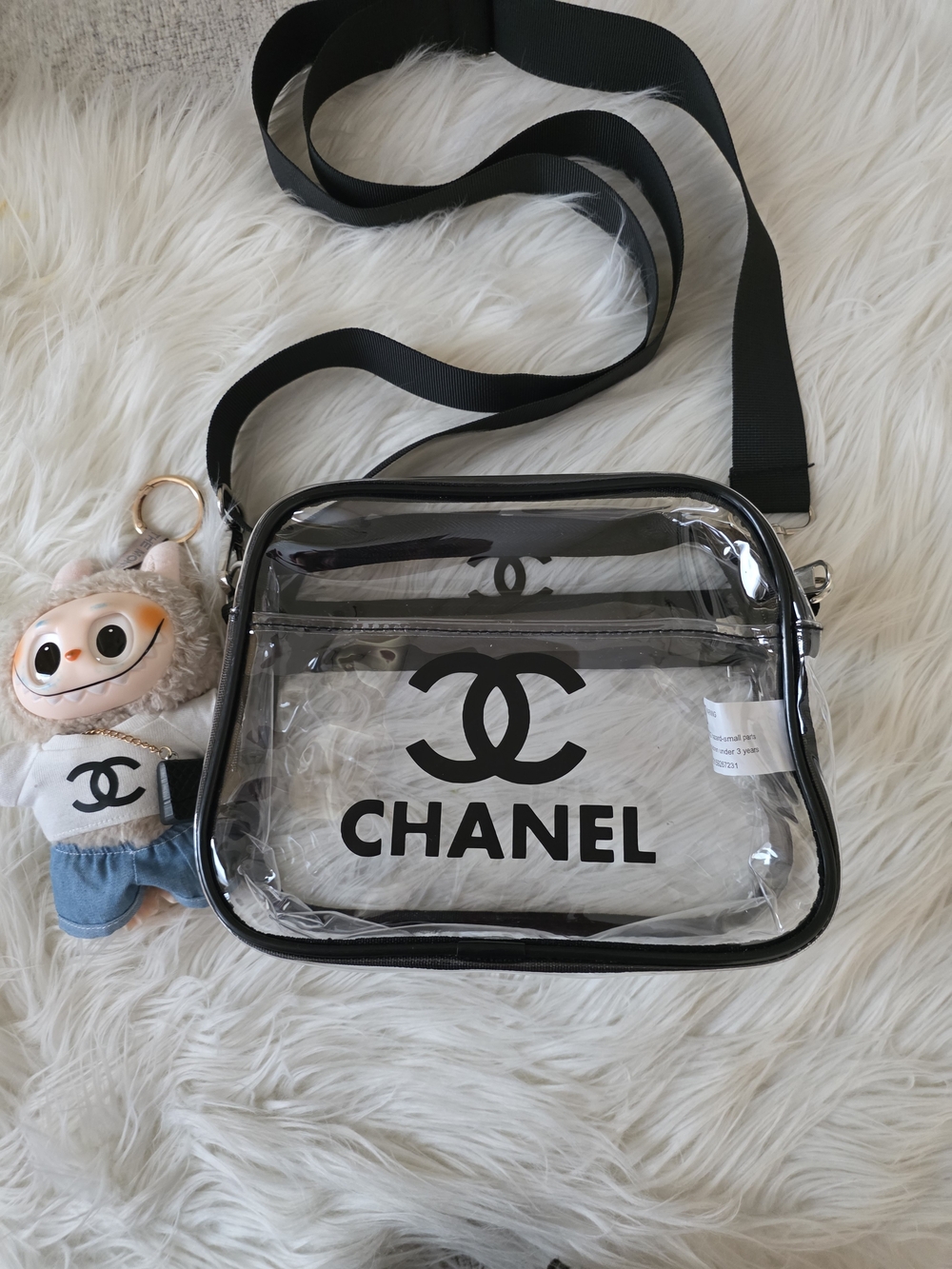 Clear PVC Crossbody Bag Transparent Bag Stadium Bag - Picture 10 of 10